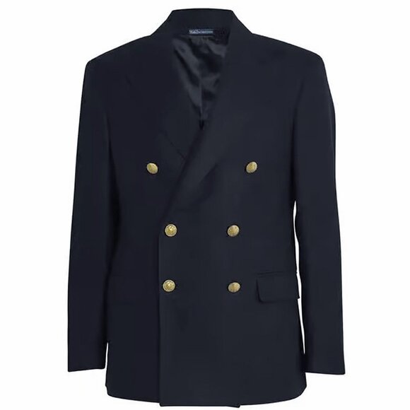 NEW Polo Ralph Lauren Boys Sportcoat Jacket! 18 Classic Navy  Gold Buttons  USA - Picture 1 of 4